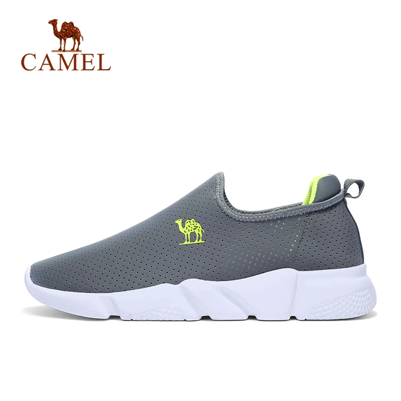 

CAMEL Men Slip On Mesh Shoes Casual Spring Summer Breathable Soft Outdoor Sport Walking Flat Shoes