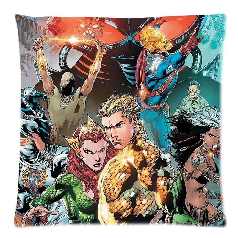 

Aquaman Print Pillow Case DIY Pillow Cover Decorative Pillowcase For Sofa Chair Cushion Cover 45x45cm Home Decor