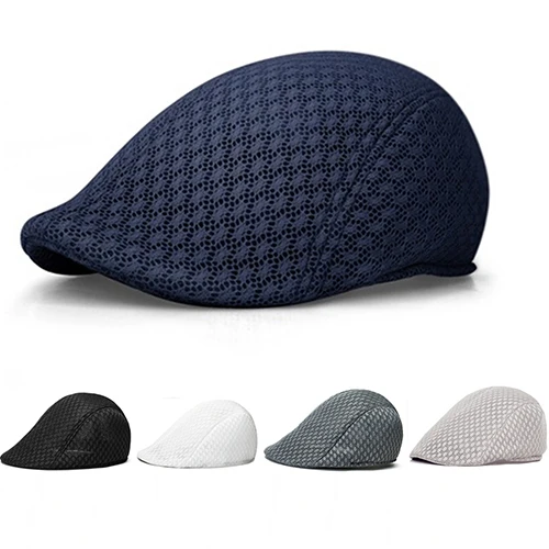 

Unisex Fashion Duck Mesh Sun Flat Cap Golf Beret Newsboy Cabbie Baseball Hat