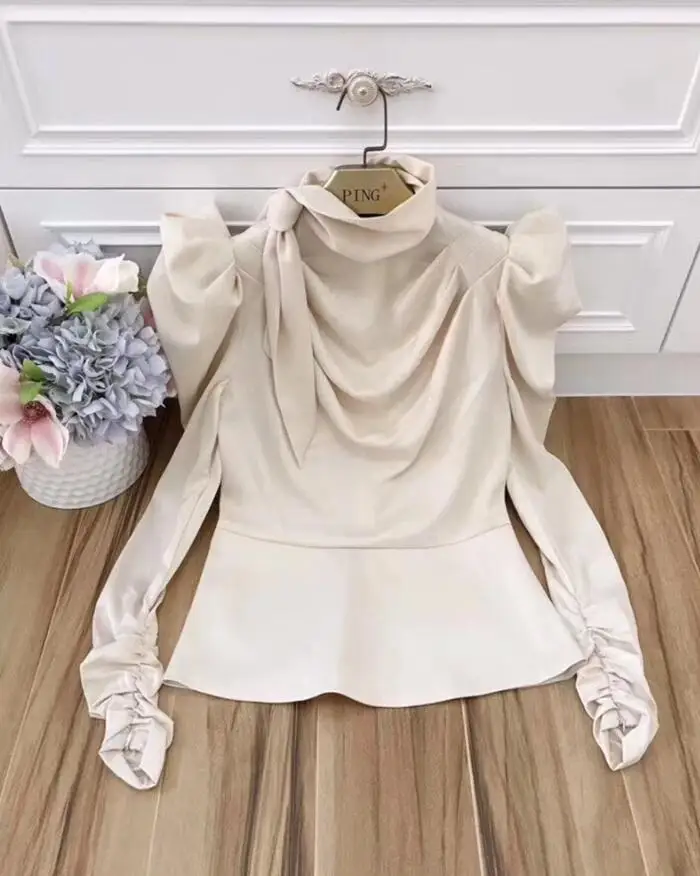 blusas color beige elegantes