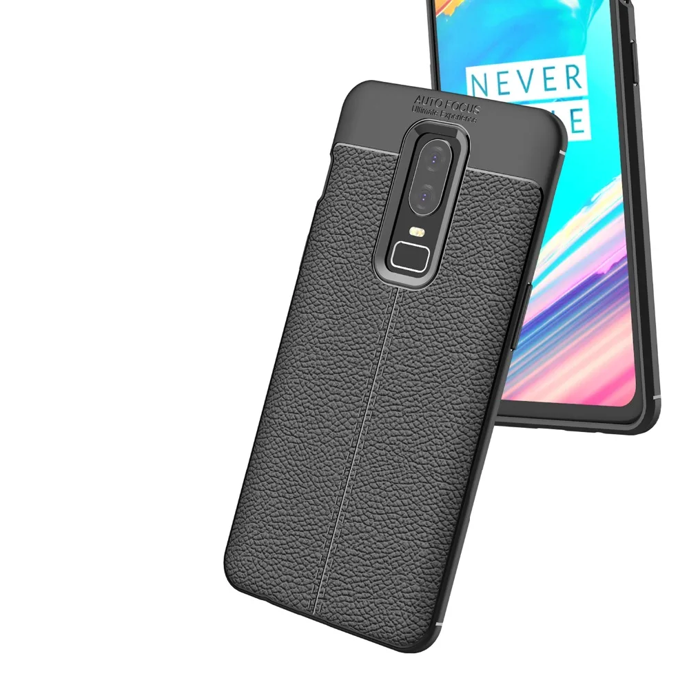 Coeven текстуру кожи чехол для телефона oneplus 6 ТПУ Мягкая задняя крышка