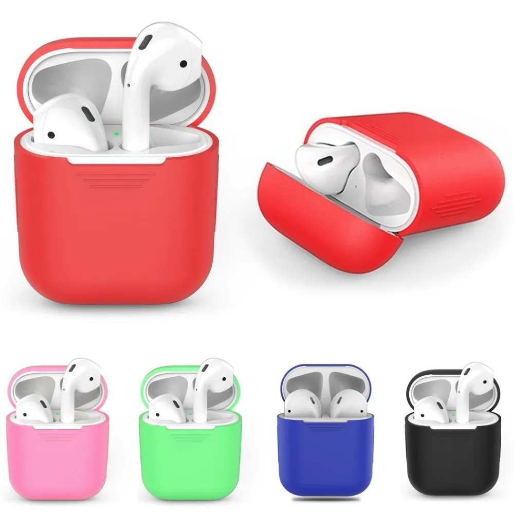 Силиконовый наушник защитный чехол для Airpods крышки корпуса Портативный