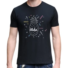 2017 new Summer Men Fashion Cotton Aloha Pineapple Short Sleeve T-Shirt Tee Top