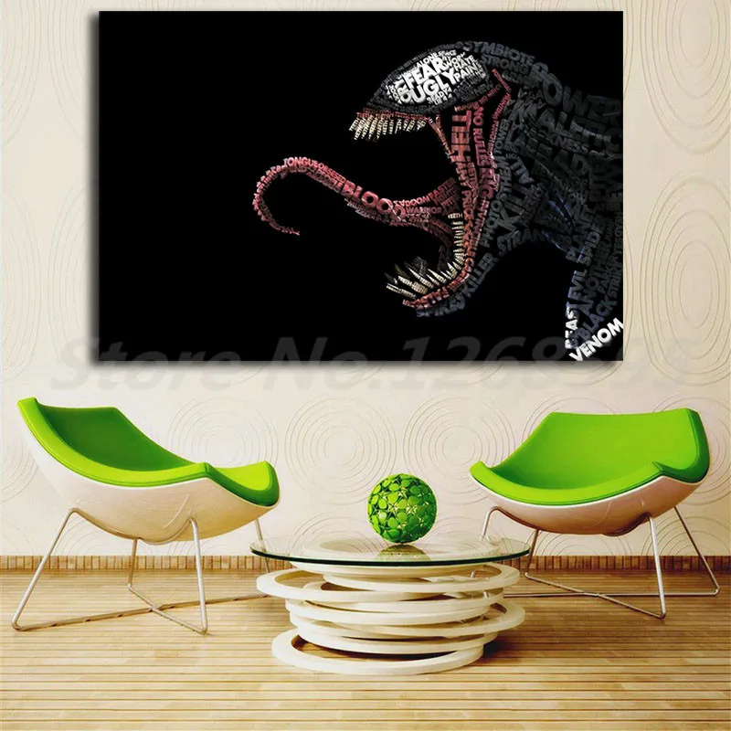 

Superhero Movie Venom Logo Wallpapers Wall Art Canvas Posters Prints Painting Wall Pictures For Office Living Room Home Decor
