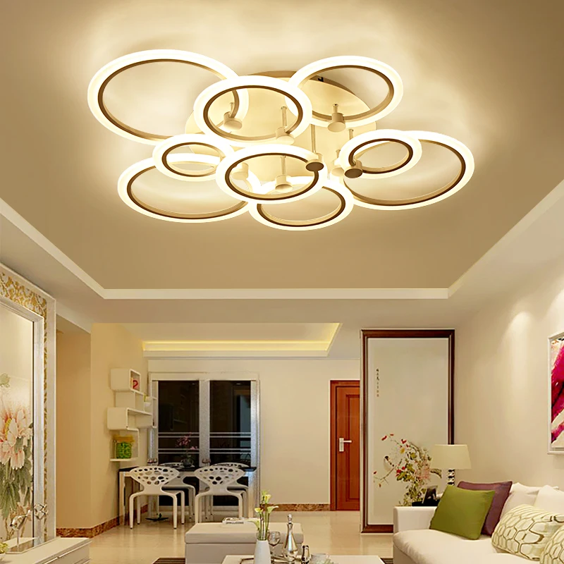 

Modern led ceiling lights for living room bedroom dining room creative round circle ceiling lamp White/Black lighting fixtures