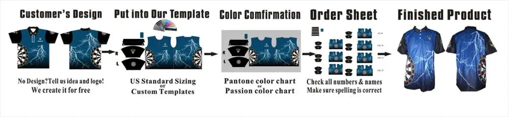 Создайте свой собственный пользовательские рубашки для игры в Дартс с карманом для команды