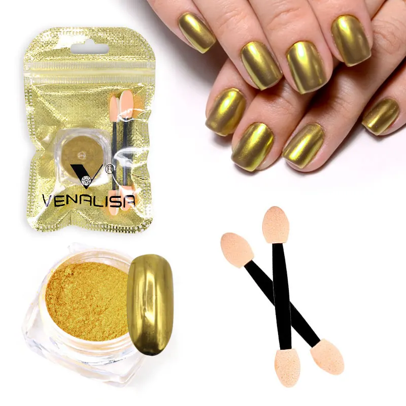 Holographic Mirror Powder Chrome Pigment Effect Laser Powder Enamel Gel Polish LED Gel Holographic Nail Polish Lacquer Varnish