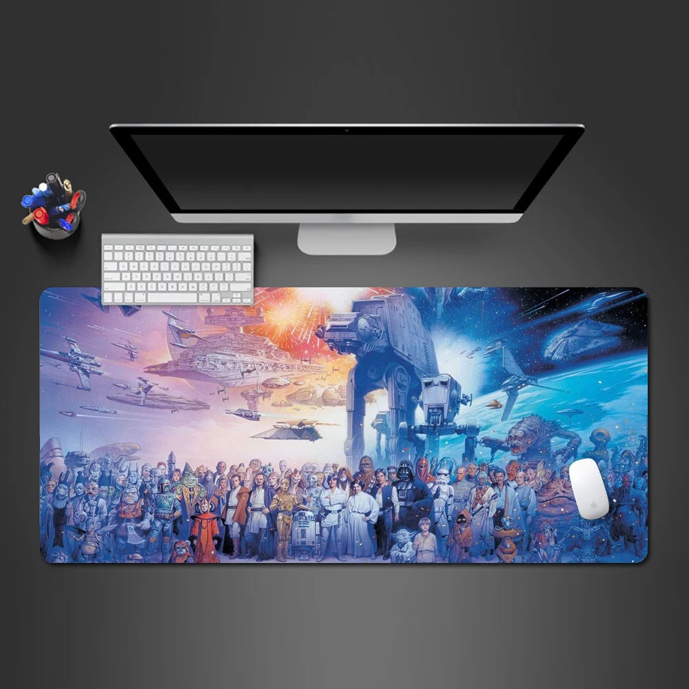 

Star Wars Anime Design Family Photo Mouse Gamer Pad Higt Quality Gaming Mousepad Fashion Mat Large Play Mats