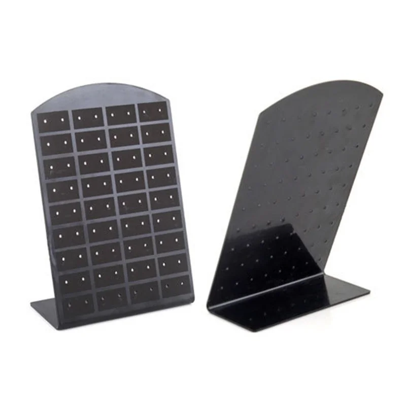 

Black 36 Pairs / 72 Hole Ear Studs Jewelry Display Stand 18 x 9 cm
