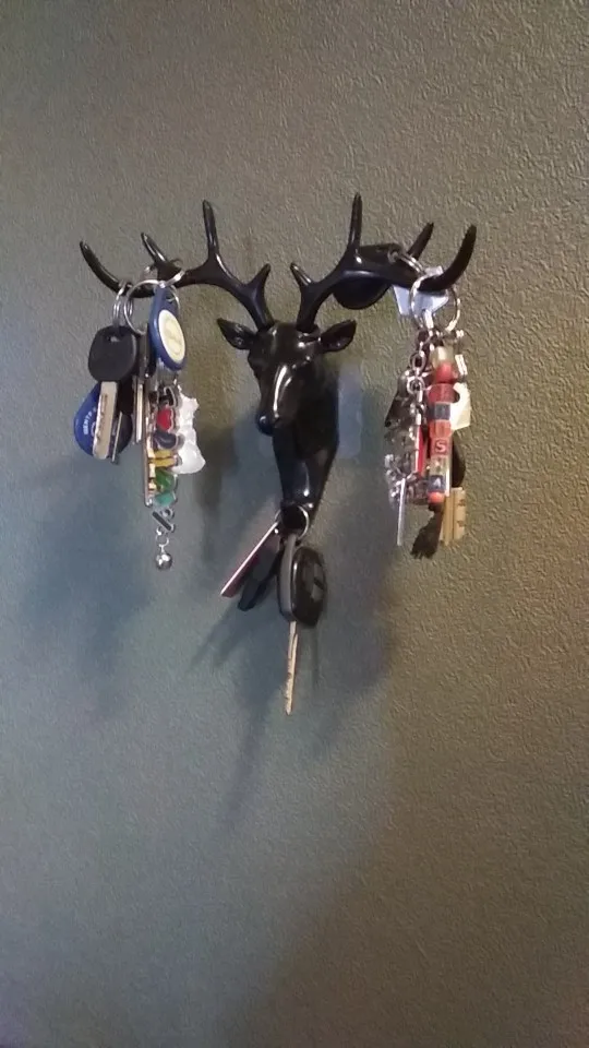 Deer Head Animal Self Adhesive Clothing Display Racks Hook