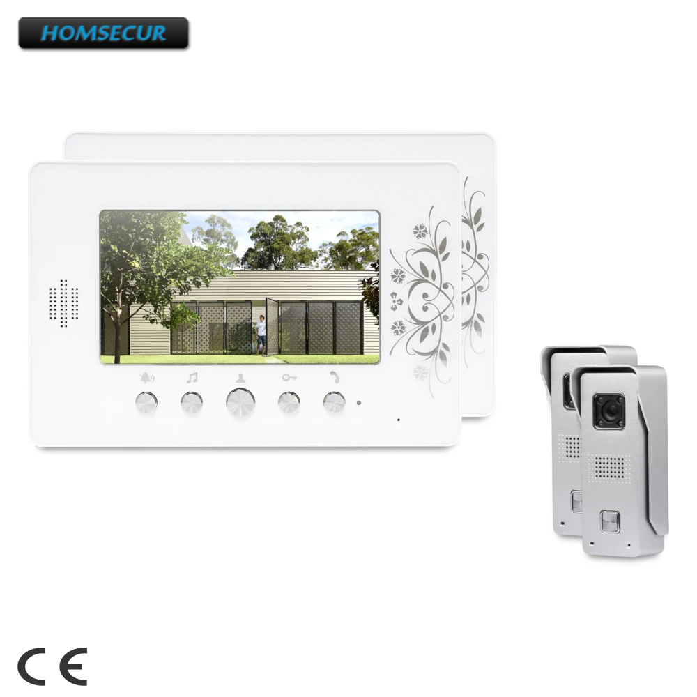 

HOMSECUR 7inch Video Door Intercom System with Intra-monitor Audio Intercom for Apartment : XC002+XM709