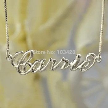 

AILIN Personalized 3D Carrie Name Necklaces 3D Nameplate Pendant 3D Letters Necklace