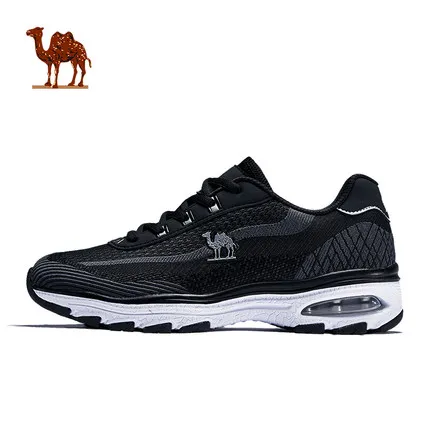CAMEL/женские кроссовки для бега, амортизация, устойчивые кроссовки, Повседневная дышащая женская спортивная обувь для фитнеса - Цвет: black