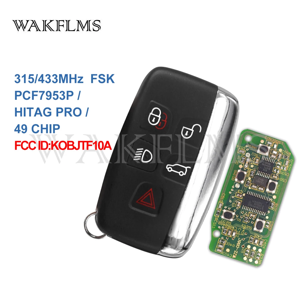 

5 BUTTONS SMART REMOTE KEY FOB 315mhz 434Mhz for Land Rover Range Sport Evoque Vogue LR4 2010-2016 KOBJTF10A PCF7953 chip NOMARK