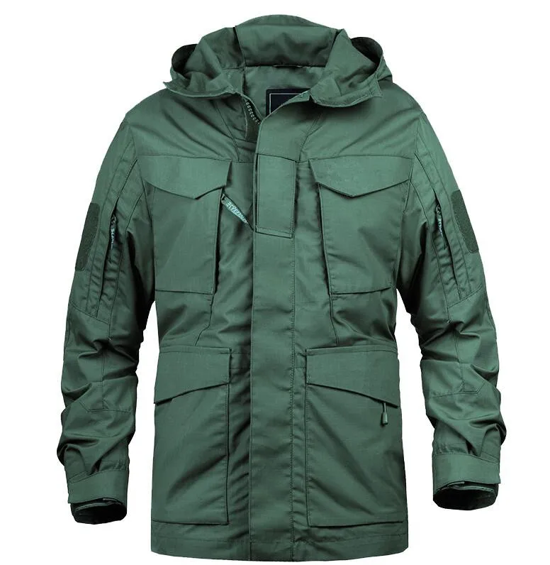 M65, Британская, американская, Армейская, тактическая куртка, повседневная, ветровка, мужская, зима, осень, водонепроницаемая, летная, пилот, пальто, толстовка, военная, полевая куртка - Цвет: Army  Green