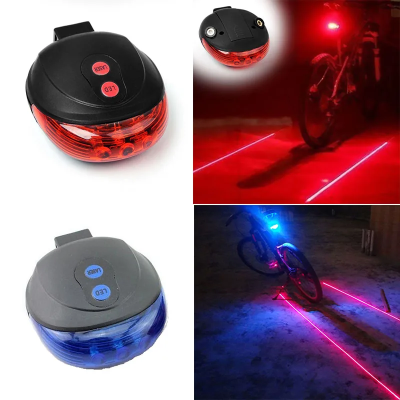 Bicycle Tail Light (5LED+2Laser) Waterproof Cycling Bike Light 7 Cool