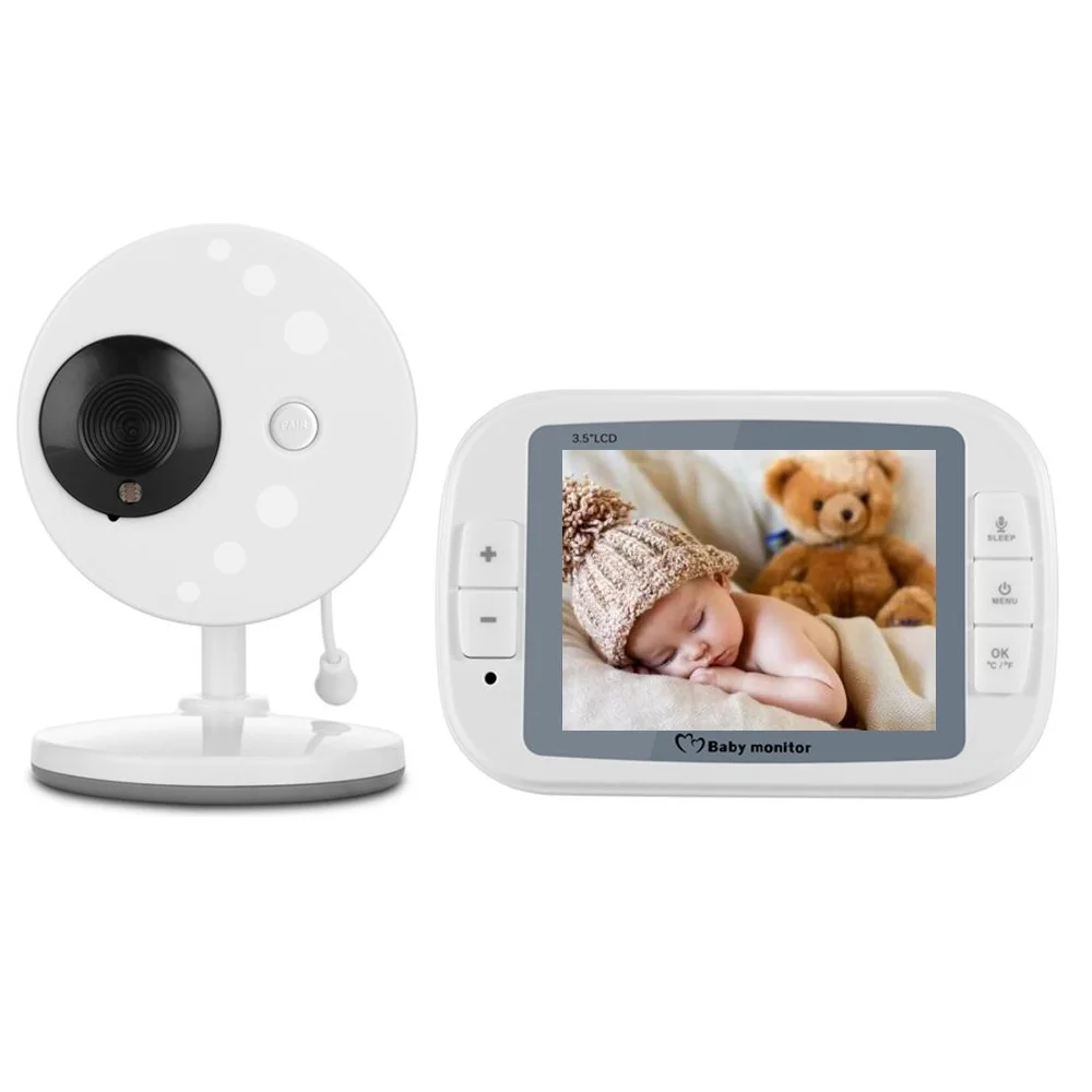 

babykam baby camera with monitor nanny radio 3.5''LCD IR Night Vision Temperature Sensor Lullabies video Intercom baby monitors