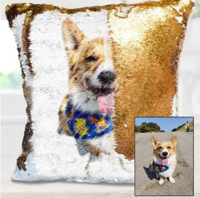 

print on demand, dropshipping Sequins Throw Pillowcase with Custom Photo