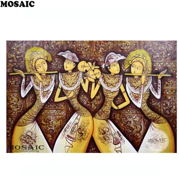 

5D DIY Diamond Painting The Orchestra of Flutes Diamond Embroidery Needlework Home Decor Mosaic Square Rhinestone Cross Stitch