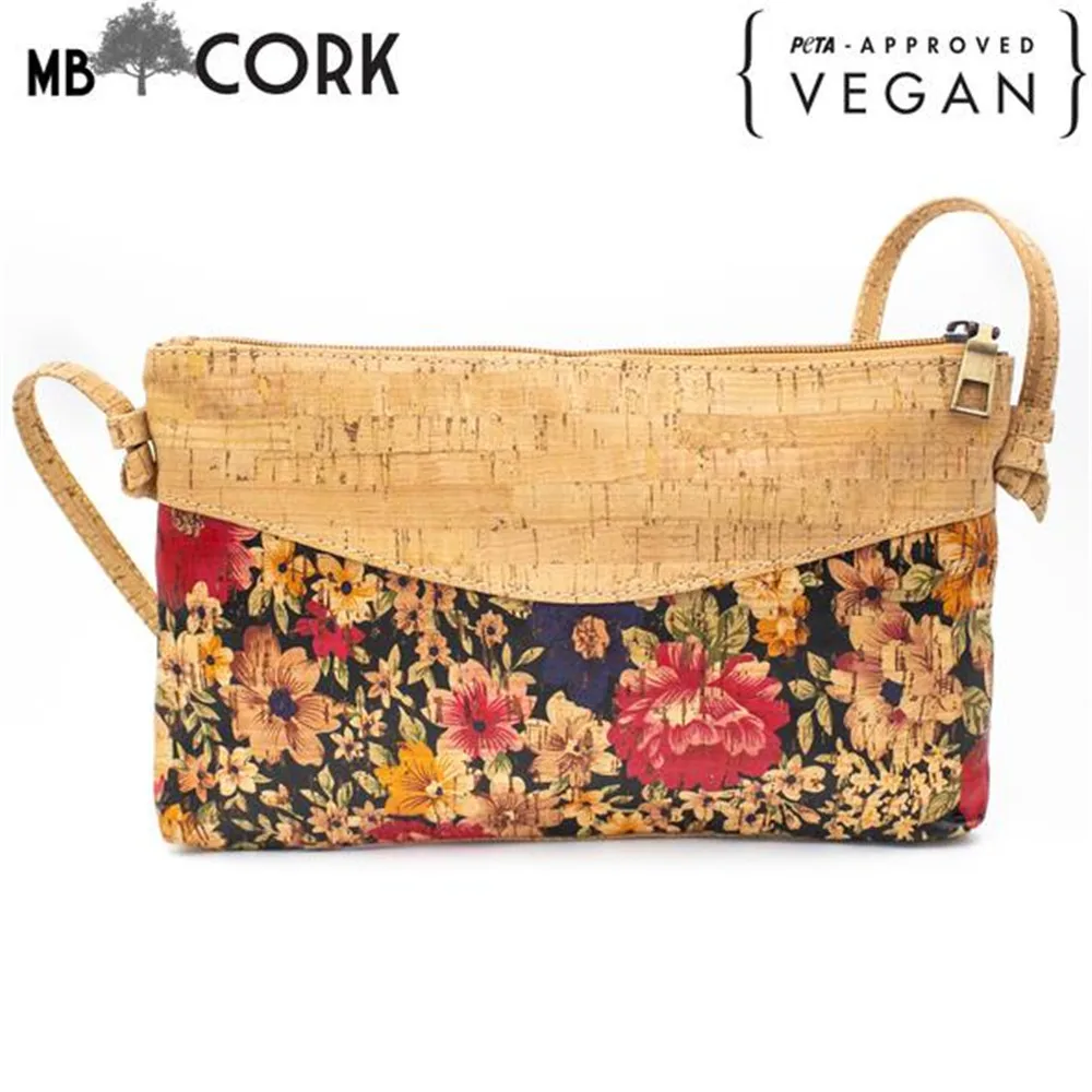 Пробковые мешки для женщин, оригинальная ручная работа, натуральная пробковая сумка, растительные цветы и деревенская сумка через плечо, BAG-380-C
