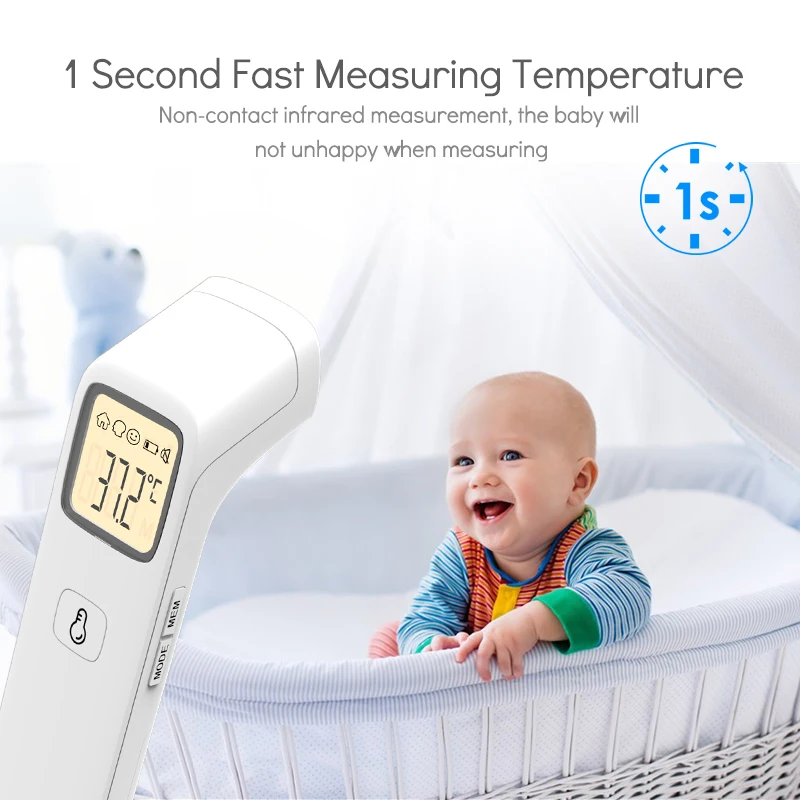 Джемпер детский термометр инфракрасный цифровой ЖК-дисплей измерения тела Лоб ухо Бесконтактный взрослый высокая температура тела ИК дети