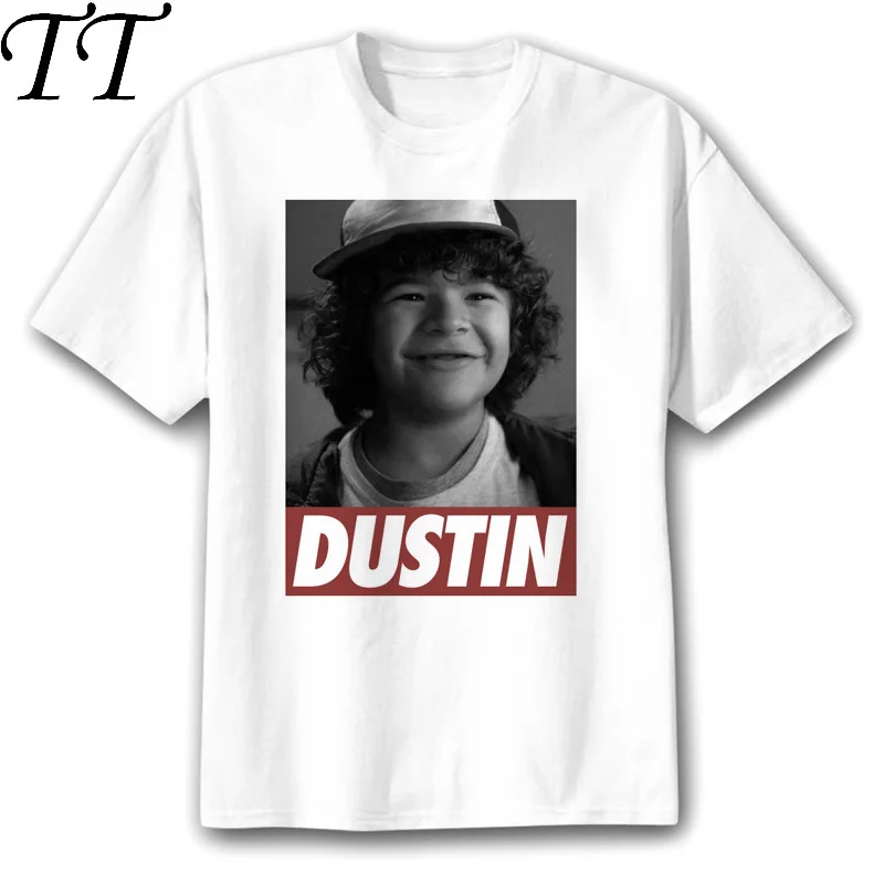 

2019 new fashion stranger things t shirt dustin eleven stranger-things men t-shirt funny tee shirts hawkins male summer M1200