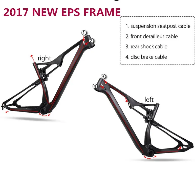 Chinese Manufacturer 2017 NEW 29er Full Suspension MTB Carbon Mountain
