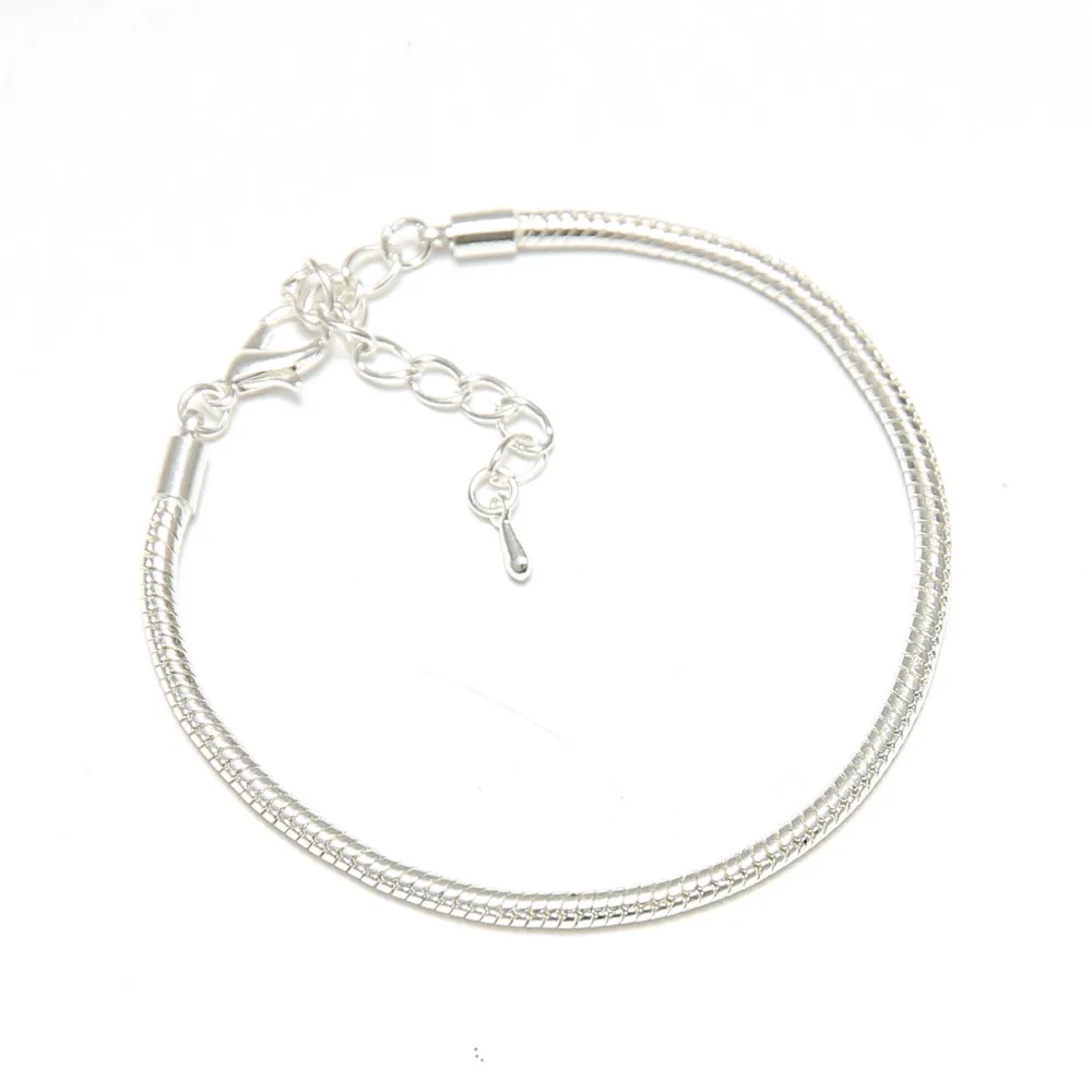 CUTEECO New High Quality Charm DIY Bracelet Multiple Styles Silver Snake Chain 17-21cm Brand Bracelet For Women Men Jewelry