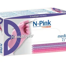 Нитриловые рабочие перчатки розовые 100 шт