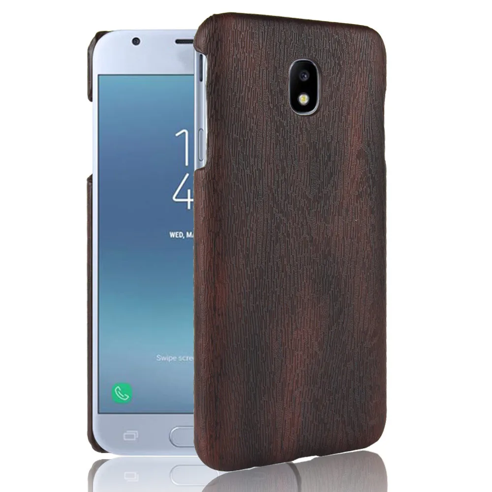 

For Samsung Galaxy J7 2017 J730 Case PU Leather Hard Thin Back Cover Case For Samsung J7 Pro J730F/DS J730G/DS Wood Phone Cases