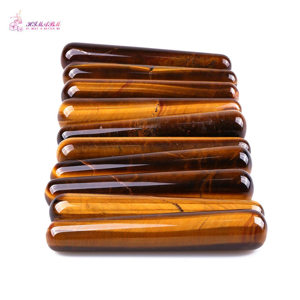 HIMABM Tiger Eye Wand Reflexology Massage Crystal Energy Healing Wholesale HIMABM Tiger Eye Wand Reflexology Massage Crystal Energy Healing Wholesale