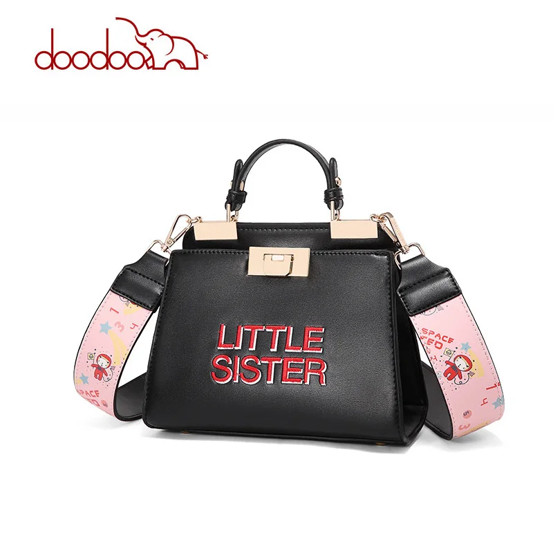 

Doodoo Ladies Leather Letter Women Messenger Bag Designer Women Handbag Travel Tote Bags Female Crossbody Shoulder Bags Bolosa