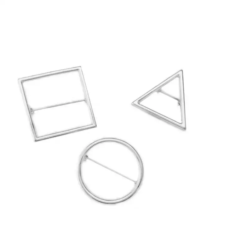

Simple brooch joker popular brand temperament geometrical circle triangle square brooch brooches
