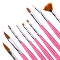 Fengshangmei 9pcs Nail brushes Set Nail Art Painting Pen Professional Brushes for Nail Design 2