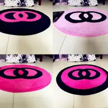 60x60cm/70x70cm/80x80cm creative warm pink/black bedroom carpet living room floor rug pink chair mat anti slip home decoration