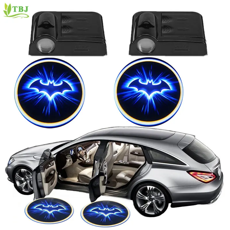Wireless Car Door Led Logo laser projector Blue bat batman car door
