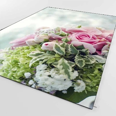 Else зеленые листья розовые белые розы цветы 3d принт нескользящие микрофибры гостиной декоративные современные моющиеся области коврик