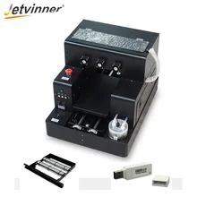 Jetvinner A4 Size Inkjet UV Printer LED UV Printers with Bottle Holder, RIP 9.0 Software for Phone Case, PVC, TPU, Metal, Wood