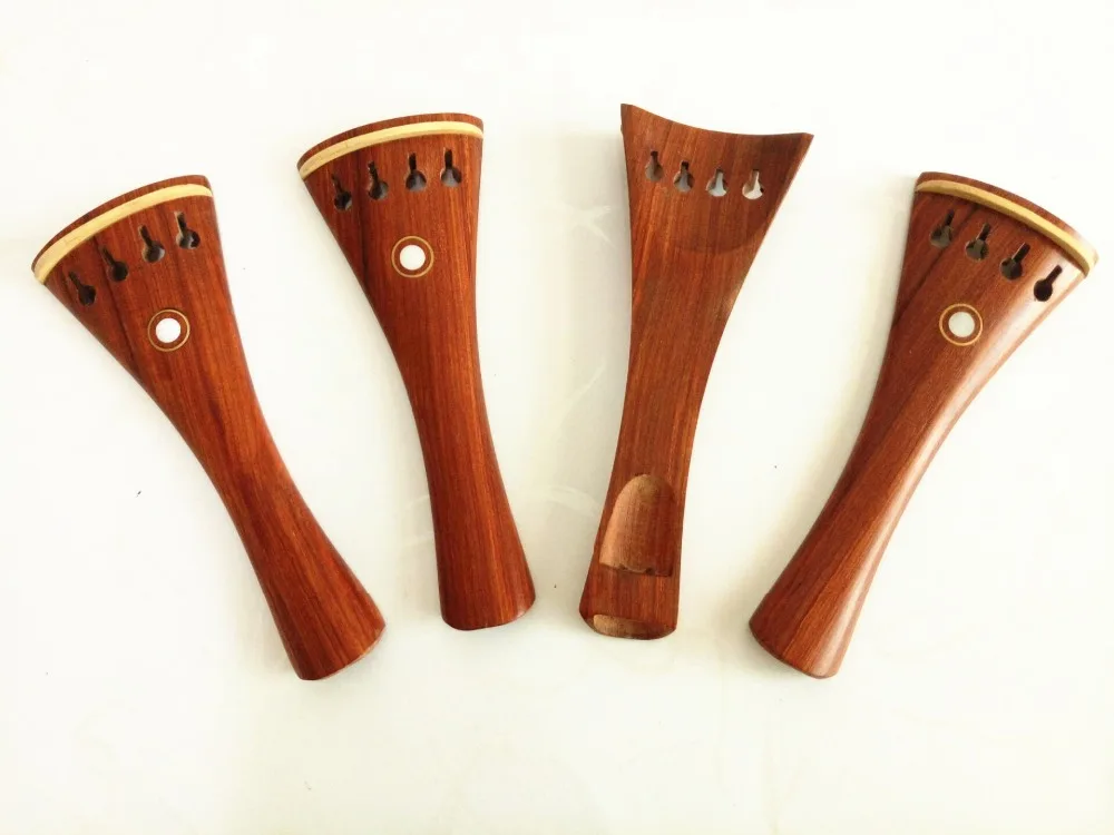 40 pcs 4/4 rosewood Violin Tailpiece fixed Fine Tuners Tail Gut, Violin