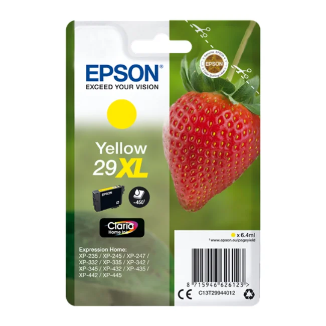 Epson Singlepack желтый 29XL Claria Home Ink оригинал чернила на основе пигмента -Expression XP-455-Expression |