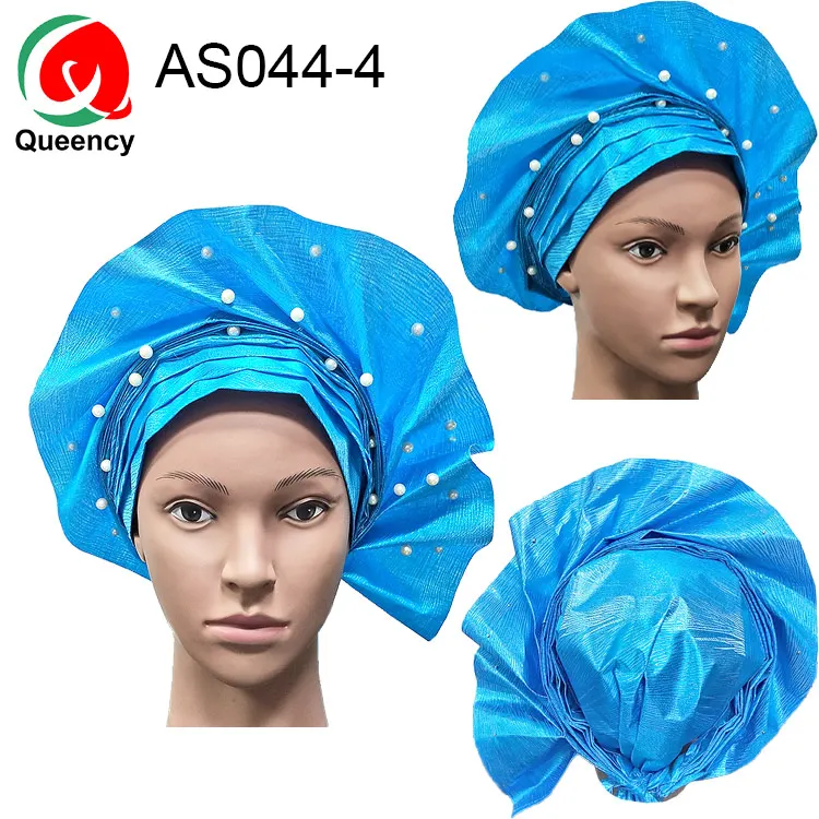 AS044 DHL- новейший Африканский Sego головной убор Обертка женские Авто головной убор 18 цветов - Цвет: AS044-4