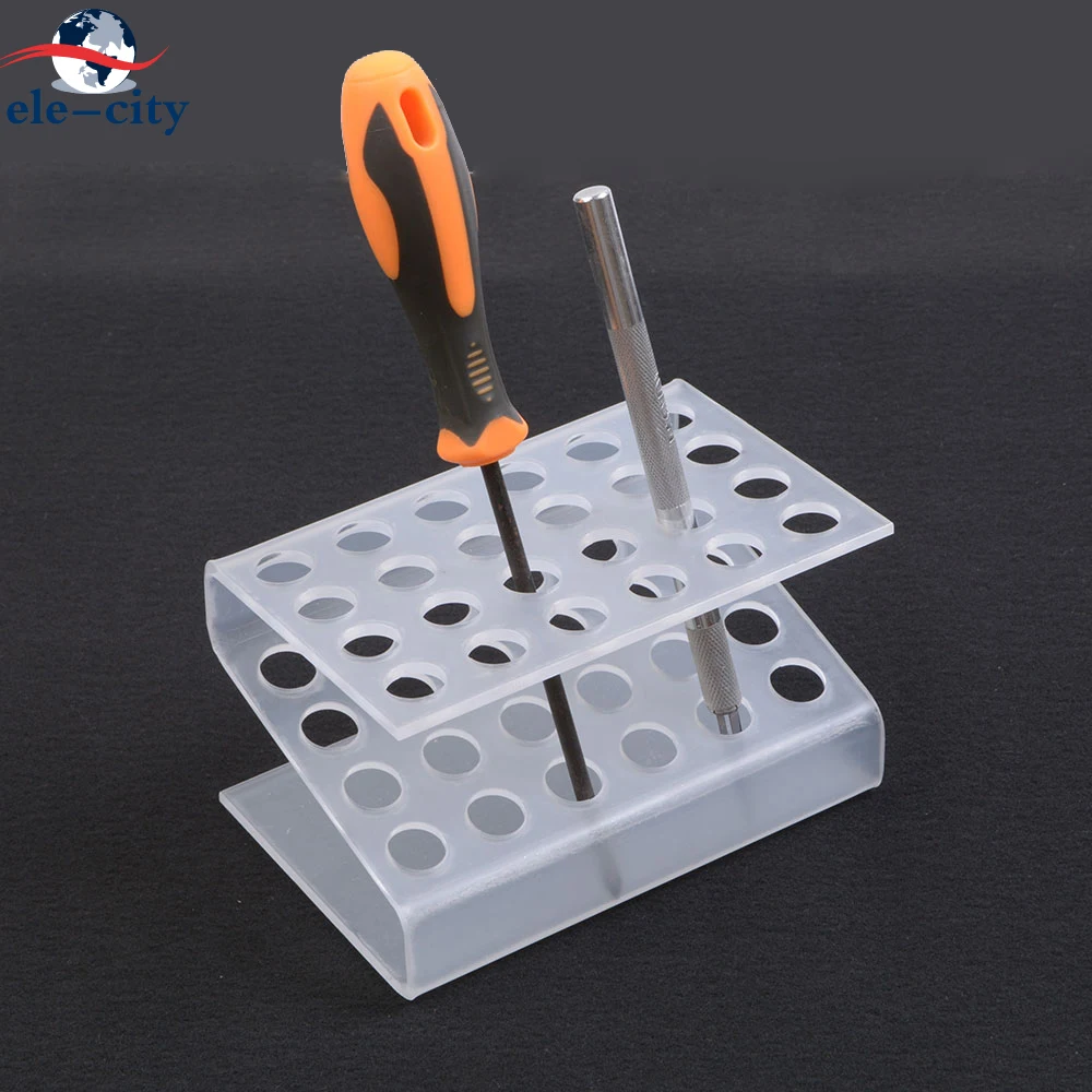 

S-shaped Plastic Holes Storage Rack Storing tools For tweezers and Screwdrivers Repair Tool Kit Stand Holder Storage Displayer