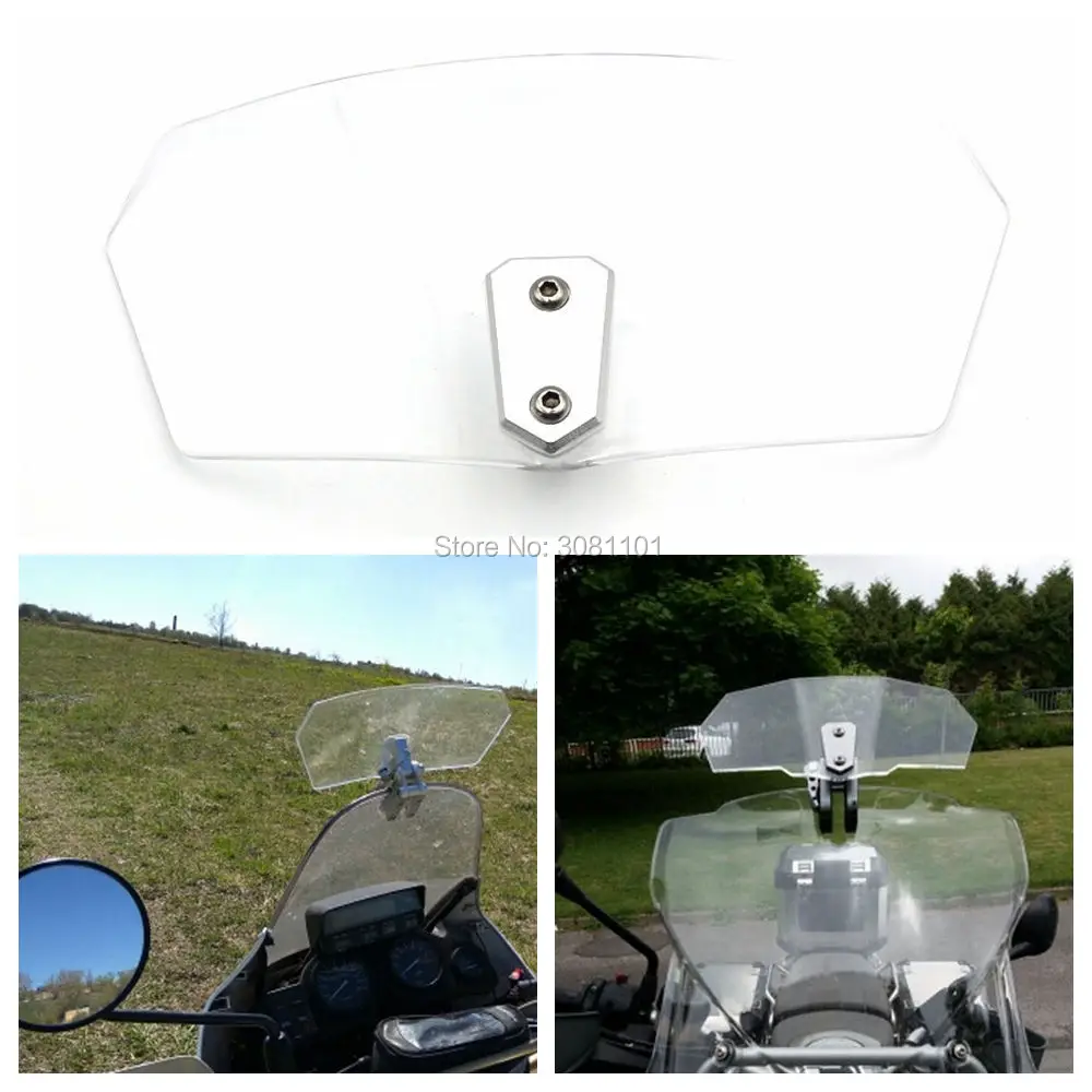 

For Motorcycle with Windshield Stainless Clear Lens Adjustable Motorcycle Extention Windshield for KTM Aprilia Ducati/Triumph