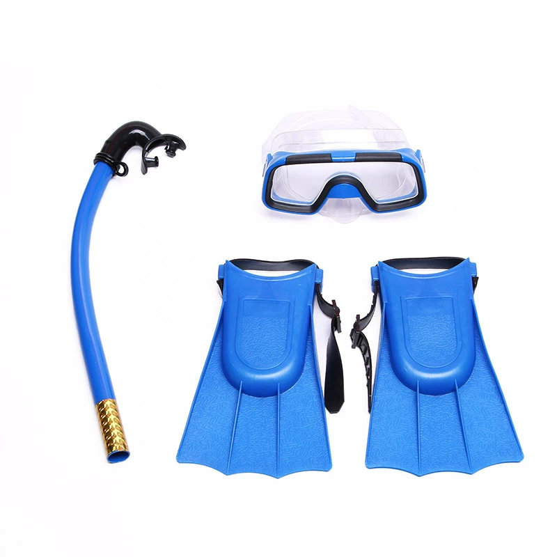 

3PCS Children Silicone Snorkel Mask Swimming Diving Underwater Scuba Masks Snorkel Diving Fins Set Kids Diving Equipment