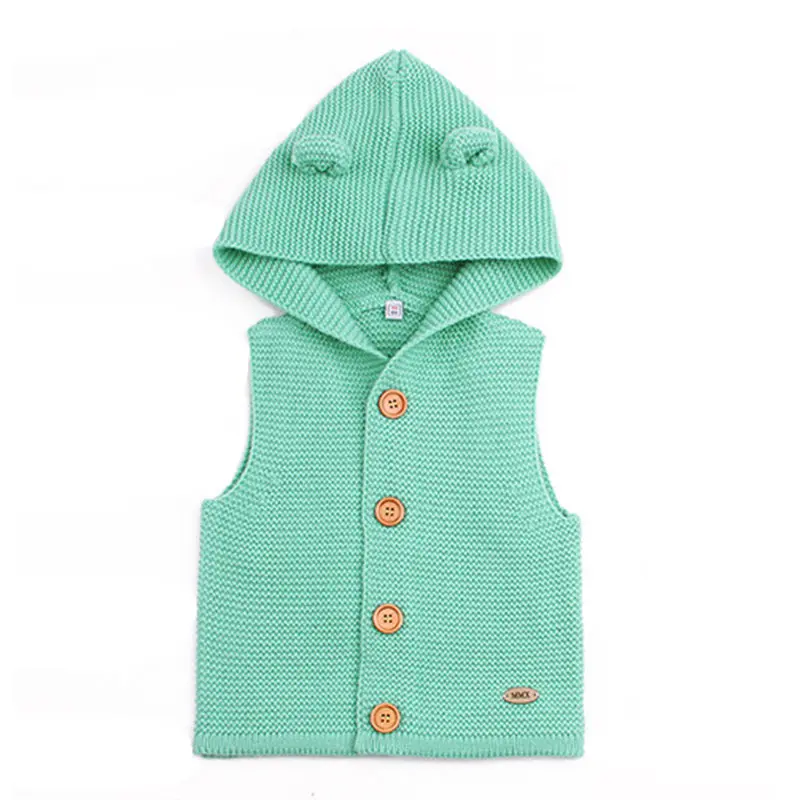 Encontrar/Детский кардиган, жилет с капюшоном, пальто теплая зимняя одежда для маленьких девочек забавные свитера с ушками для мальчиков 6 мес.-24 мес. DC501