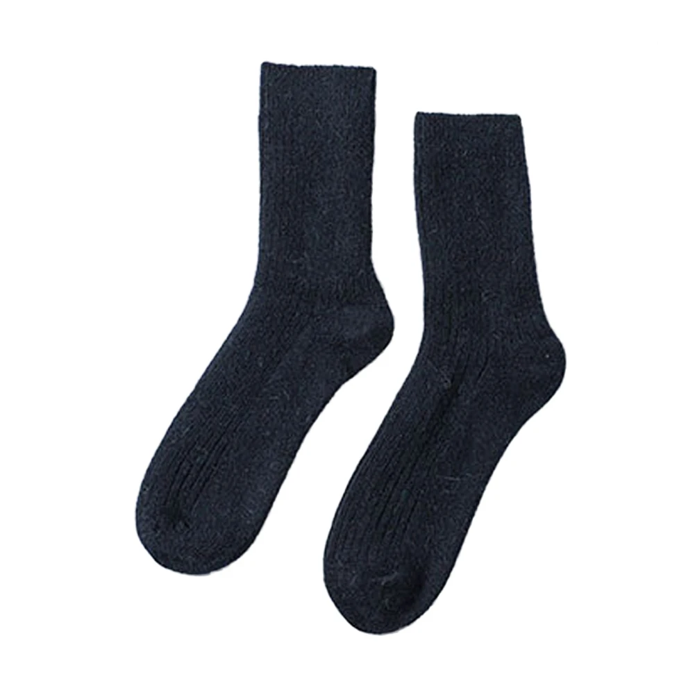 Для мужчин 3 пар/компл. одноцветное Цвет Осень Зима теплые дышащие толстые шерстяные длинные носки
