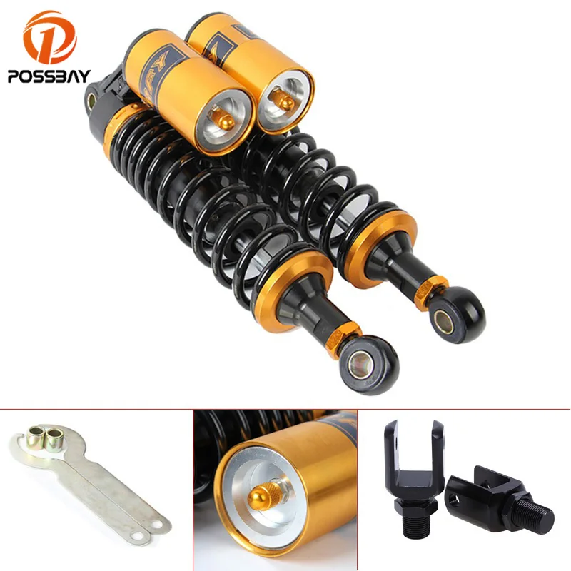 

POSSBAY Anti-shock 320mm 340mm Motorcycle Rear Air Shock Absorbers Suspension for Honda Yamaha Suzuki Moto Falling Protection