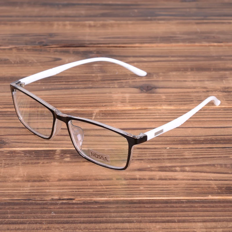 

New box simple student glasses frame black transparent frame white glasses legs men and women can be equipped with glasses.
