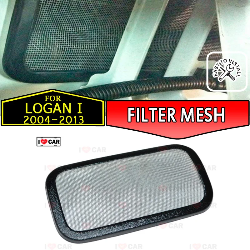 Filter mesh under jabot for Renault Logan 2004~2013 plastic ABS protection car styling accessories decoration | Автомобили и