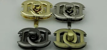 

10pcs/lot Luggage hardware accessories pale golden die casting twist lock mortise lock bag lock hardware accessories